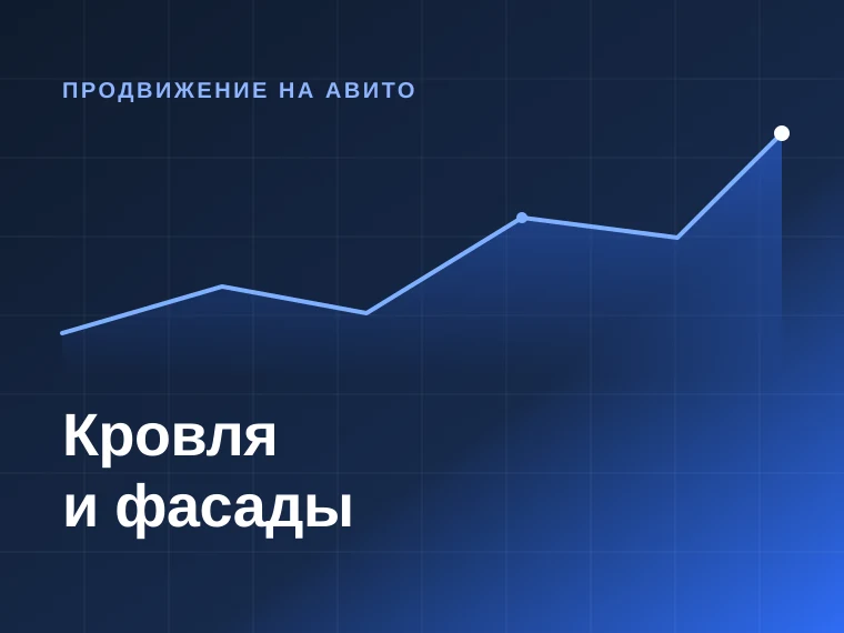 Кровля и фасады — продвижение на Авито