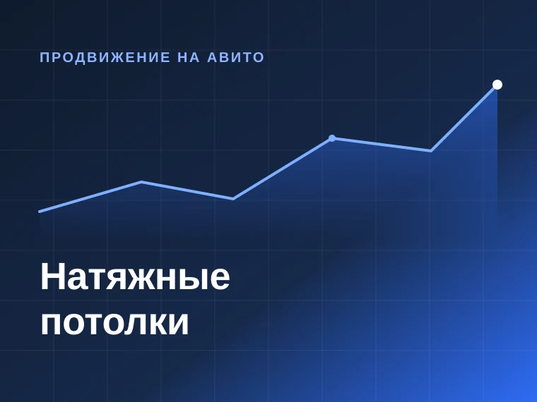 Натяжные потолки — продвижение на Авито